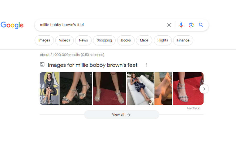 Millie Bobby Brown feet